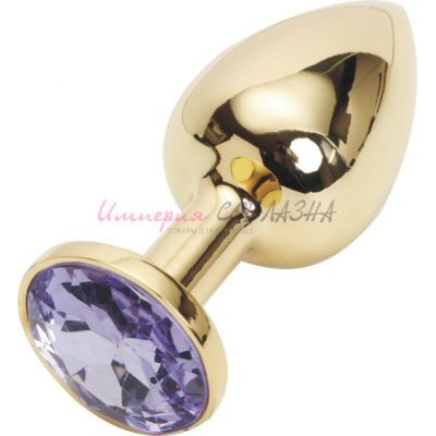 Golden plug small (металл.) цвет кристалла светло-фиолетовый