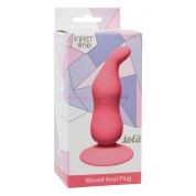 Анальная пробка waved anal plug pink розового цвета
