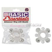 Эрекционное кольцо с бусинами basic enhancer
